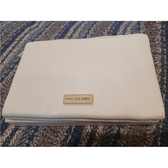 Prada Cosmetic Bags Clutch White Double Bags Snap Together - Picture 6 of 6